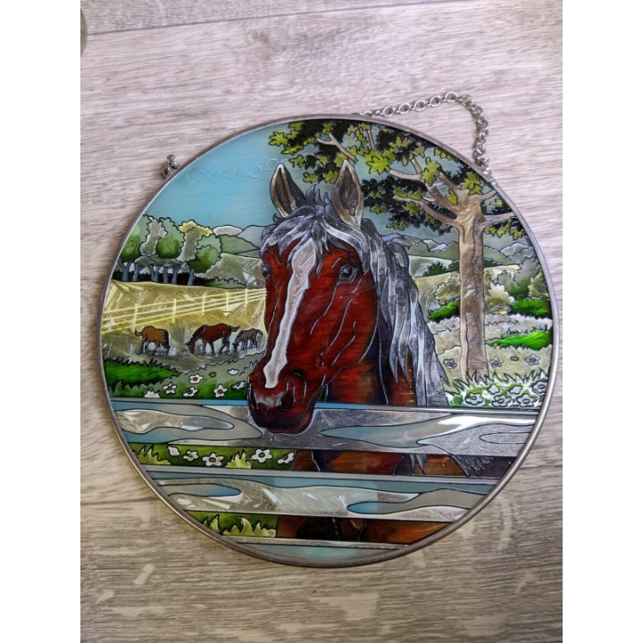 IN SPIRIT I AM FREE AM-DC-42638 Amia Studios Hand Painted Glass Dreamcatcher IN SPIRIT I AM FREE AM-DC-42638 Amia Studios Hand Painted Glass Dreamcatcher